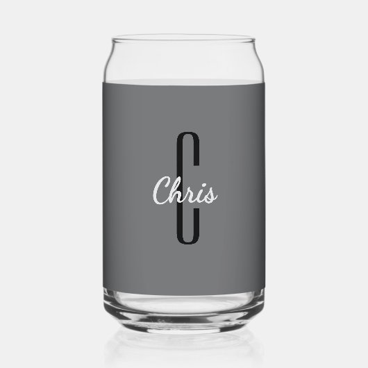 Anfangsname | Charcoal Gray Beverage Dosenglas (Rückseite)