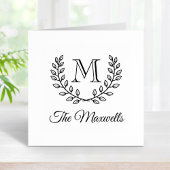 Anfangsname der Doppelkranz-Monogramm Gummistempel