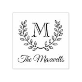 Anfangsname der Doppelkranz-Monogramm Gummistempel (Prägung)