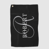 Anfangsname der klassischen Monogrammkarte Golfhandtuch (Vorderseite)