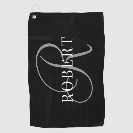Anfangsname der klassischen Monogrammkarte Golfhandtuch (Vorderseite)