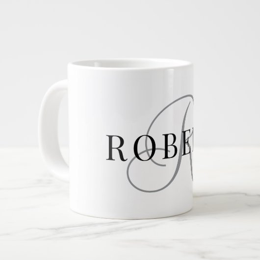 Anfangsname der klassischen Monogrammkarte Jumbo-Tasse (Vorderseite Links)