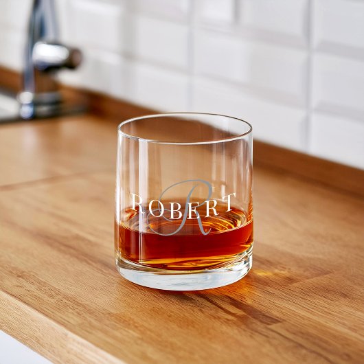 Anfangsname der klassischen Monogrammkarte Whiskyglas