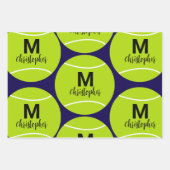 Anfangsname der personalisierten Tennis Monogram Geschenkpapier Set (Vorderseite 2)