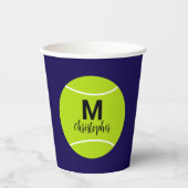 Anfangsname der personalisierten Tennis Monogram Pappbecher (Vorderseite)