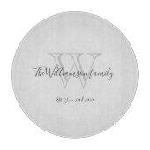 Anfangsname der rustikalen Monogram-Familie Cool C Schneidebrett (Vorderseite)