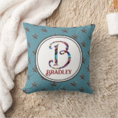 Anfangsname der Star Monogram-Familie Kissen (Decke)