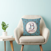 Anfangsname der Star Monogram-Familie Kissen (Stuhl )