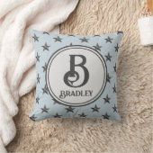 Anfangsname der Star Monogram-Familie Kissen (Decke)