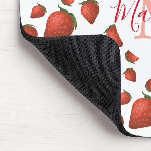 Anfangsname der Strawberry Monogram Mousepad (Ecke)