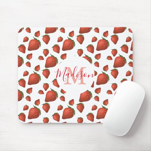 Anfangsname der Strawberry Monogram Mousepad (Mit Mouse)