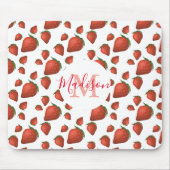 Anfangsname der Strawberry Monogram Mousepad (Vorne)