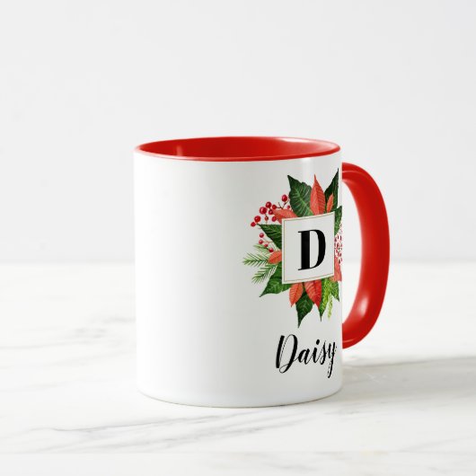 Anfangsname der Weihnachtsmonogramm Tasse (VorderseiteRechts)