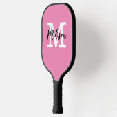 Anfangsname des benutzerdefinierten Monogramms Pickleball Schläger (Links)