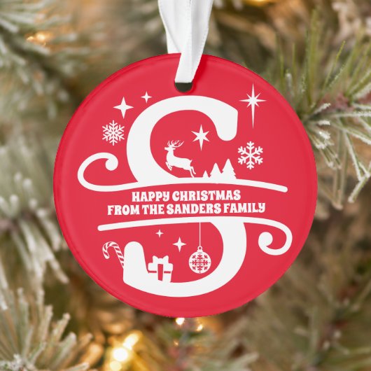 Anfangsname des Buchstaben S Monogram Ornament (Baum)