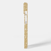 Anfangsname des Gold Glitzer Monogram Case-Mate iPhone Hülle (Rückseite / Links)