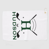 Anfangsname des Golf Players Monogram Golfhandtuch (Horizontal)