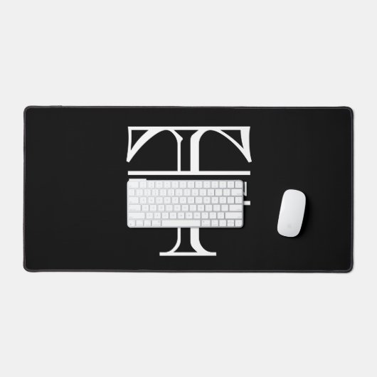 Anfangsname des klassischen Monogramms Schreibtischunterlage (Tastatur & Maus)