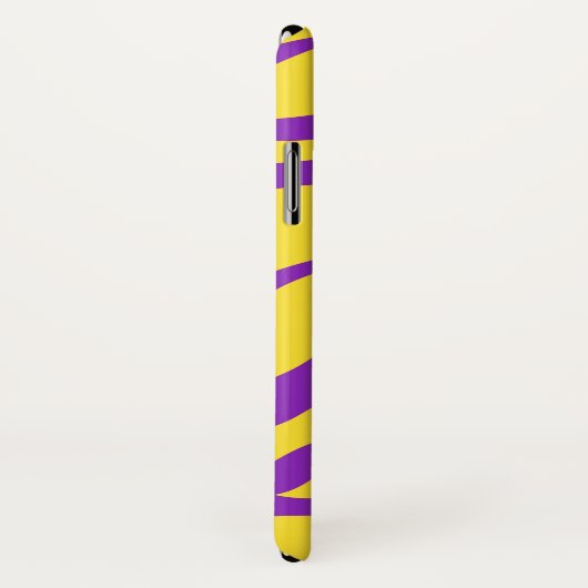 Anfangsname des lila Tiger-Streifen Case-Mate iPhone Hülle (Hinten/Rechts)