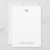 Anfangsname des modernen Minimalistischen Pine Tre Mitteilungskarte (Vorderseite)