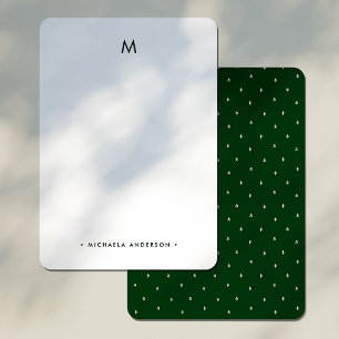 Anfangsname des modernen Minimalistischen Pine Tre Mitteilungskarte