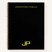 Anfangsname des modernen Monogrammes mit einfacher Notizblock (Vorderseite)