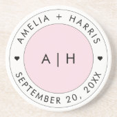 Anfangsname des Monogrammes Getränkeuntersetzer (Vorne)