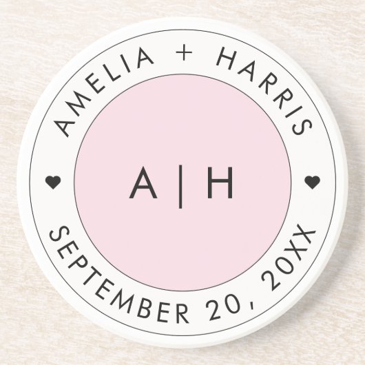 Anfangsname des Monogrammes Getränkeuntersetzer (Vorne)