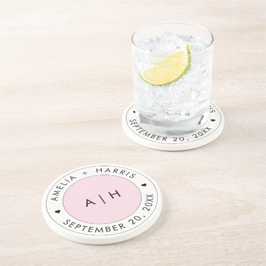 Anfangsname des Monogrammes Getränkeuntersetzer (Seite)