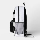 Anfangsname des Monogrammes Schwarz/Weiß Bedruckter Rucksack (Rechts)