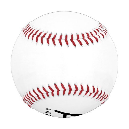 Anfangsname des Monogramms Personalisiert Baseball (Rückseite)