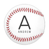 Anfangsname des Monogramms Personalisiert Baseball (Vorderseite Links)