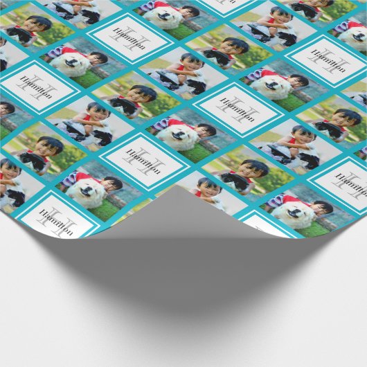 Anfangsname des personalisierten Monogrammes Geschenkpapier (Ecke)