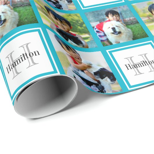 Anfangsname des personalisierten Monogrammes Geschenkpapier (Rolleneckpunkt)