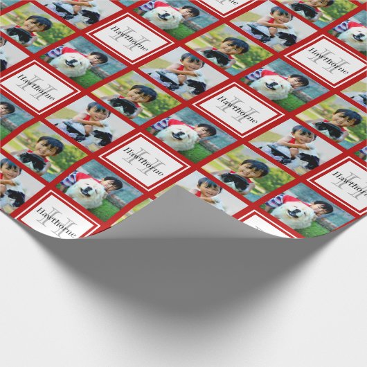 Anfangsname des personalisierten Monogrammes Geschenkpapier (Ecke)