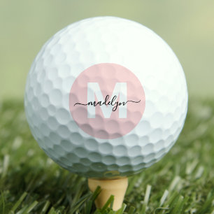 Anfangsname des rosa Monogramms Golfball