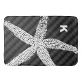 Anfangsname des Schwarzen Musters des weißen Stern Badematte (Vorderseite)