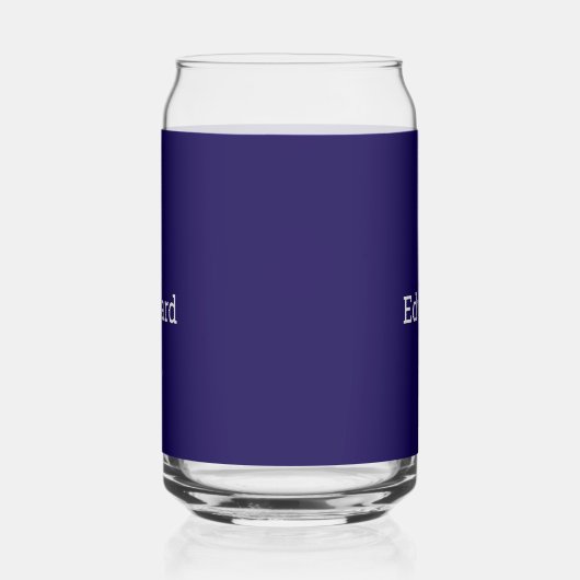 Anfangsname | Dunkle Navy Blue Beverage Dose Glass Dosenglas (Rechts)