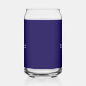 Anfangsname | Dunkle Navy Blue Beverage Dose Glass Dosenglas (Links)