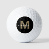 Anfangsname für Gold Monogramm Personalisiert Golfball (Vorderseite)