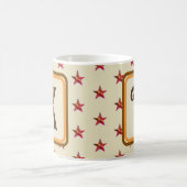 Anfangsname für Monogram Star Earth Tone Vorname Kaffeetasse (Mittel)