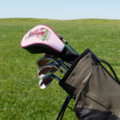 Anfangsname Girly Pink Monogramm Golf Headcover (In SItu)