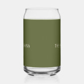 Anfangsname | Modernes Army Green Beverage Dosenglas (Rechts)