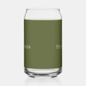 Anfangsname | Modernes Army Green Beverage Dosenglas (Links)