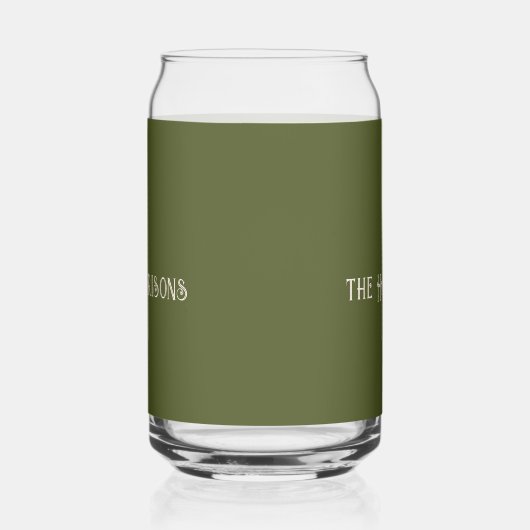 Anfangsname | Modernes Army Green Beverage Dosenglas (Links)