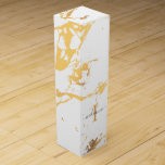 Anfangsname Monogram Gold Marble Musterskript Weinbox<br><div class="desc">Monogram Gold Marble Muster Skript Anfangsname Weinbox</div>