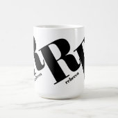 Anfangsname Monogramm Kaffeetasse (Mittel)