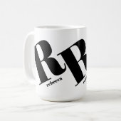 Anfangsname Monogramm Kaffeetasse (Vorderseite Links)