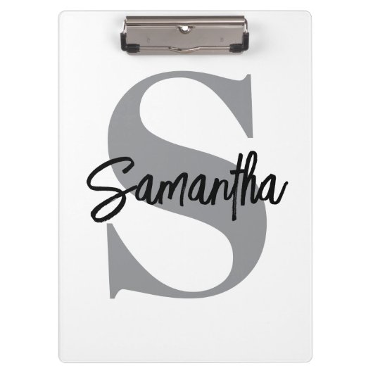 Anfangsname Monogramm Klemmbrett (Vorderseite)