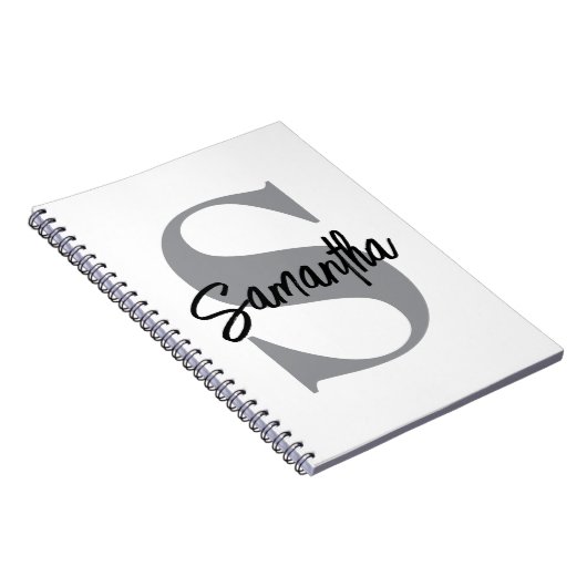 Anfangsname Monogramm Notizblock (Rechte Seite)